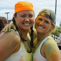 Pequot Lakes ladies run for fun and fitness Amy Wark with Wendy