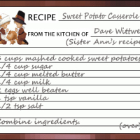 Ann’s Sweet Potato Casserole Sweet Potato Casserole recipe card