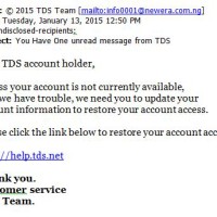 Consumer alert: Phishing emails Phishing scam 1-13-15