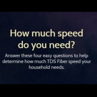 How much TDS Fiber speed do you need? how much speed do you need