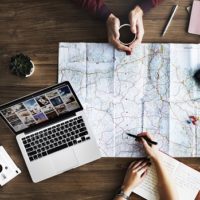 Seen on Pinterest: travel accessories perfect for your next getaway Travel Trip Map Direction Exploration Planning Concept