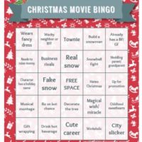 Holiday fun: Countdown to Christmas movie games Bingo card 1 (small)